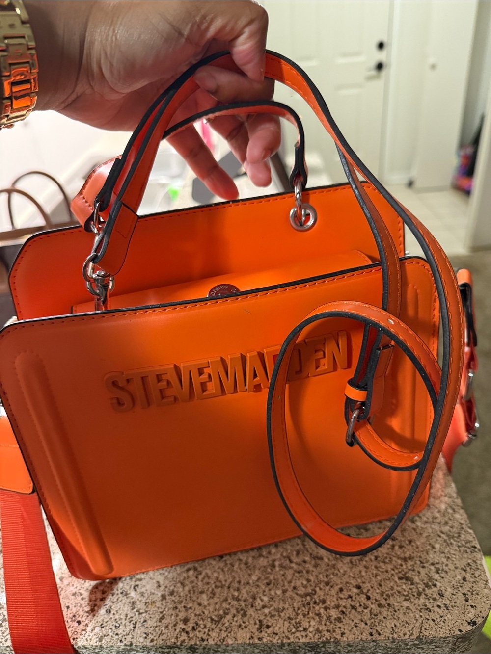 Steve Madden Orange Crossbody Satchel